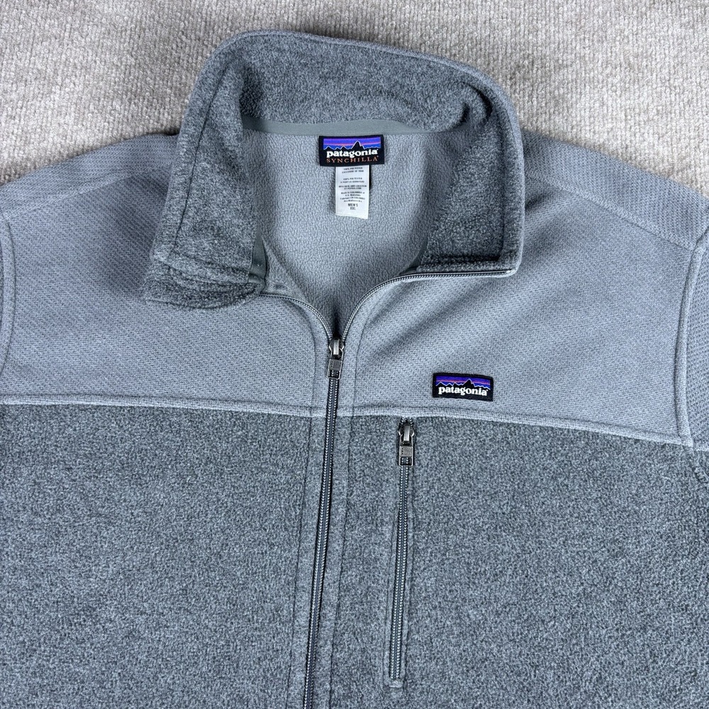 Patagonia Better Sweater Synchilla Fleece Jacket Gray Full Zip Men's XXL